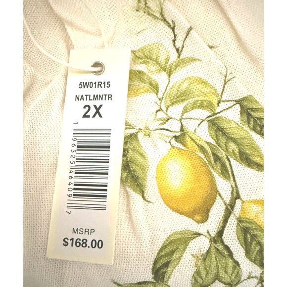 Max Studio Womens Yellow Lemon Pockets Linen Blend Maxi Skirt Plus Sz 2X New - Picture 4 of 10